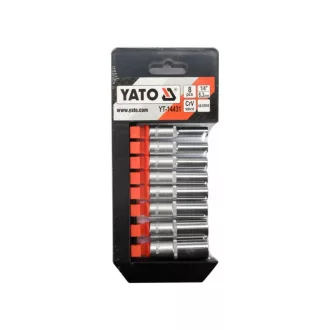   YATO Sada nástrčných kľúčov dlhých 8 kusov 1/4" 5,5-13 mm CrV