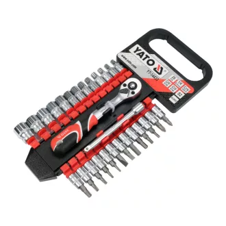   Sada nástrčných kľúčov YATO 28 kusov 1/4" 4-13 mm CrV