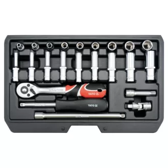   Sada nástrčných kľúčov YATO 23 kusov 1/4" 4-13 mm CrV