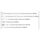 Sada nástrčných kľúčov YATO 23 kusov 1/4" 4-13 mm CrV
