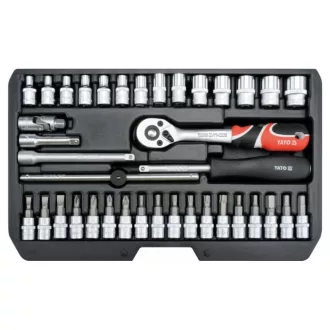   Sada nástrčných kľúčov YATO 38 kusov 1/4" 3,5-14 mm CrV