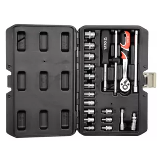   Sada nástrčných kľúčov YATO 20 kusov 1/4" 3,5-14 mm CrV