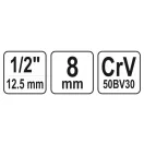YATO nástrčný kľúč Spline 1/2" 8 mm CrV