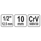 YATO nástrčný kľúč Spline 1/2" 10 mm CrV