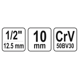 YATO nástrčný kľúč Spline 1/2" 10 mm CrV