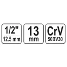 YATO nástrčný kľúč Spline 1/2" 13 mm CrV