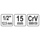 YATO nástrčný kľúč Spline 1/2" 15 mm CrV
