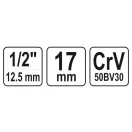 YATO nástrčný kľúč Spline 1/2" 17 mm CrV