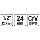 YATO nástrčný kľúč Spline 1/2" 24 mm CrV