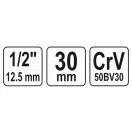 YATO nástrčný kľúč Spline 1/2" 30 mm CrV