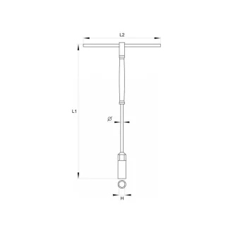 YATO T-kľúč 8 mm / 310 mm s otočnou rukoväťou CrV