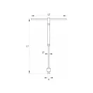 YATO T-hriadeľ 1/4" x 310 mm s otočnou rukoväťou CrV