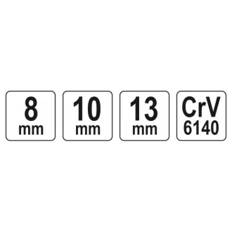 Sada T-kľúčov YATO 3 diely 8-13 mm CrV