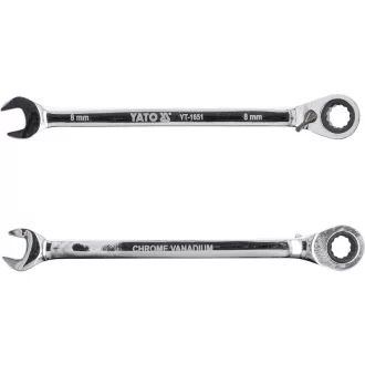 YATO račňový kľúč obojstranný 8 mm / 140 mm 72T CrV