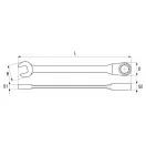 YATO račňový kľúč obojstranný 8 mm / 140 mm 72T CrV