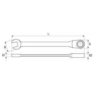 YATO račňový kľúč obojstranný 8 mm / 140 mm 72T CrV