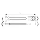 Račňový kľúč YATO 21 mm / 290 mm 72T CrV