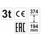 YATO Hydraulický zdvihák 3t