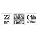 YATO nástrčný kľúč na lambda sondu 22 mm CrMo