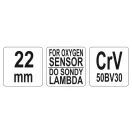 YATO nástrčný kľúč na lambda sondu 22 mm CrV