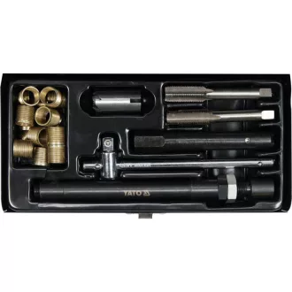  YATO Súprava na opravu a čistenie závitu zapaľovacej sviečky 25 kusov M14 3/8" HSS