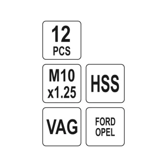   YATO Sada na opravu brzdového strmeňa 12 dielov (VAG, Ford, Opel)