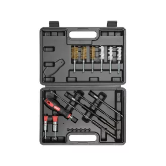   YATO Súprava na čistenie vstrekovacieho ventilu 19 dielov 1/4" inox, plast, medené kefky