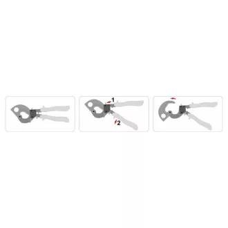   YATO Kliešte na rezanie káblov s ratlóvou mechanikou 380 mm d=22 mm