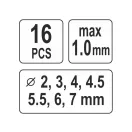 Sada klieští YATO na dierovanie tanierov 16 kusov