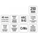 YATO nožnice na strihanie plechu 250 mm pravotočivé CrMo