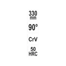 YATO Kliešte s ohnutým hrotom 90° 330 mm CrV
