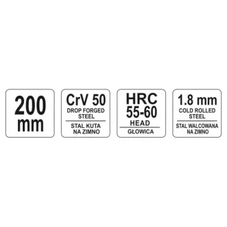 YATO Čelové kliešte 200 mm