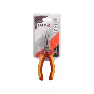   YATO Dlhonosá kliešte rovné 160 mm izolované do 1000 V CrV