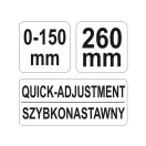 YATO Stláčací kliešte s tyčou 260 mm