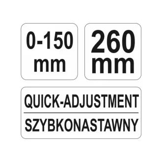 YATO Stláčací kliešte s tyčou 260 mm