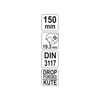 YATO Nastaviteľný vidlicový kľúč 0-19,3 / 150 mm