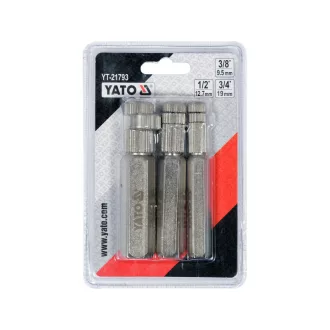   YATO Súprava vnútorných montážnych skrutiek 3 diely 3/8", 1/2", 3/4"