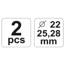 YATO Sada prírub pre 3-dielne brzdové a hydraulické potrubie (22-25-28 mm)