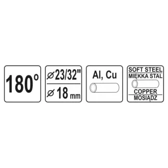 YATO ručná ohýbačka rúr 18 mm (23/32")