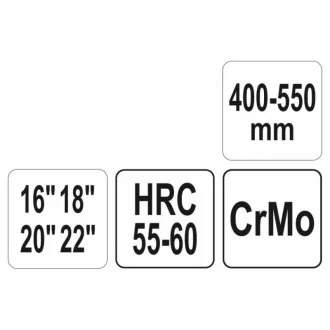   YATO Jednoručná rúrková kľúč s nastaviteľnou rukoväťou 400-550 mm CrMo