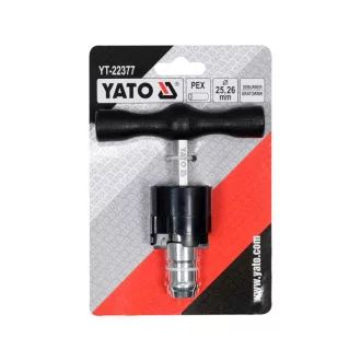   Kalibrátor rúr YATO pre 25, 26 mm rúry Pex-Al-Pex s odhrotovačom