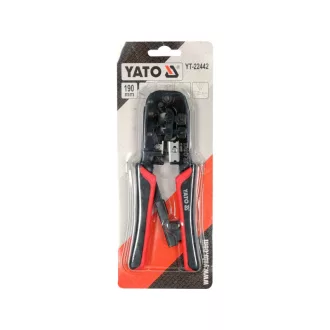   YATO Kliešte na krimpovanie 190 mm pre UTP sieť/RJ45 a telefón/RJ11 konektory