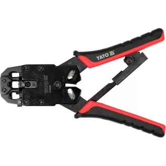   YATO Kliešte na krimpovanie 205 mm pre UTP sieť/RJ45 a telefón/RJ10, RJ11, RJ12 konektory.