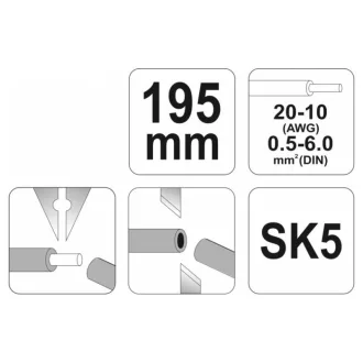 YATO Automatické krimpovacie kliešte 195 mm/0,5 - 6,0 mm2