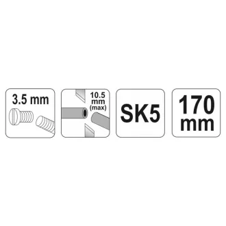   YATO Kliešte na strihanie káblov 170 mm (do 10,5 mm2 a skrútené do 3,5 mm)