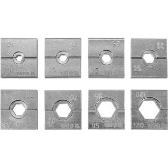  Sada čeľustí lisu YATO 8 dielov 10-120 mm pre hydraulický lis YT-22860