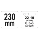 YATO Kliešte na lisovanie káblov s ratlou 230 mm/0,5-6,0 mm2