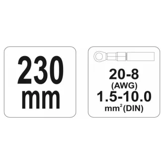 YATO Kliešte na krimpovanie 230 mm/1,5-10 mm2
