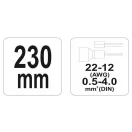YATO Krimpovacie kliešte 230 mm / 0,5-4,0 mm2