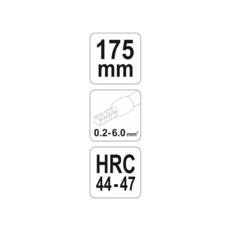 YATO Krimpovacie kliešte 180 mm/0,2-6,0 mm2
